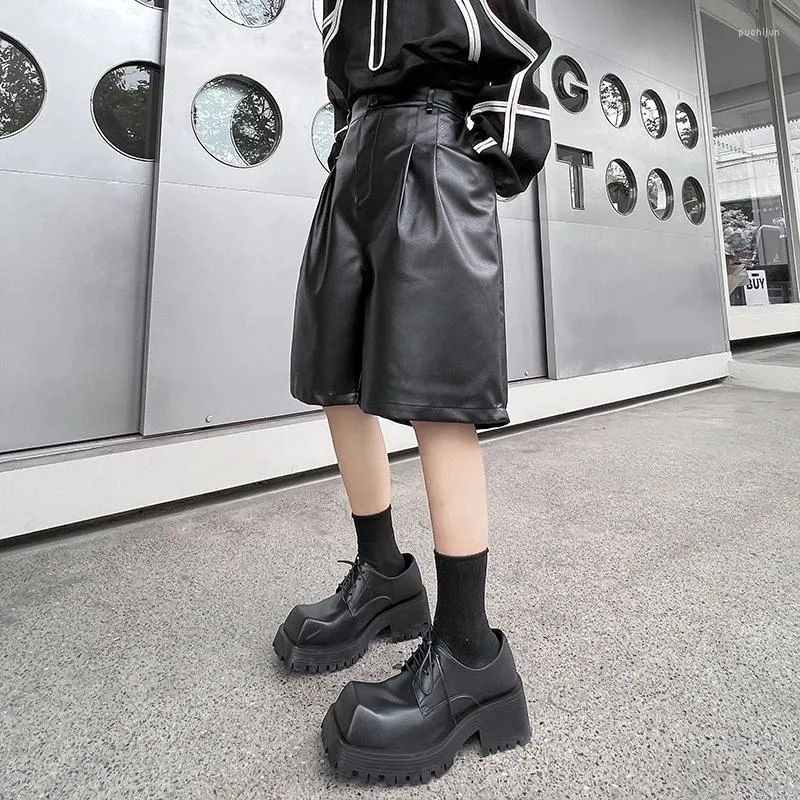 Women's Club Faux Leather Shorts High Waisted Fashion Sexy