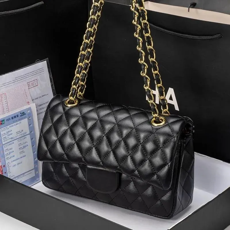 Luxury Designer Leather Flap Bag With Chain Strap Clutch Flap Tote Wallet And Double Letter Solid Hasp Waist Square Stripes For Women Perfect Handbag And Female Backpack From Brand bags888 14.77 DHgat...