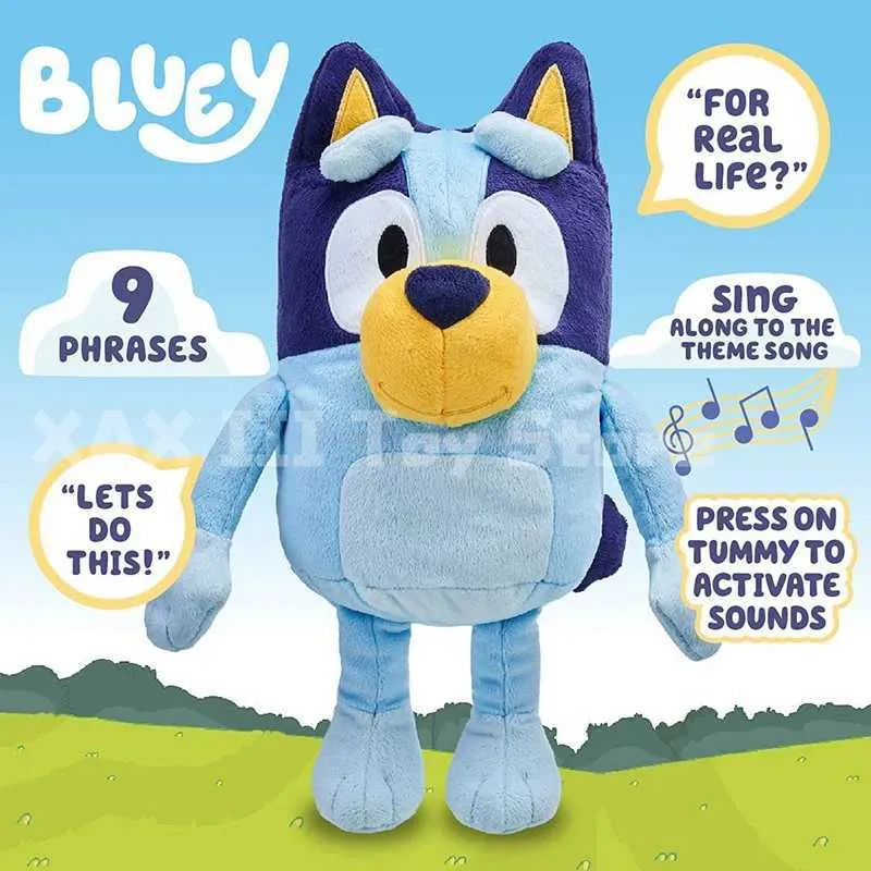 Stuffed Plush Animals Kawaii Anime Bluey Talking Plush Bingo Dog