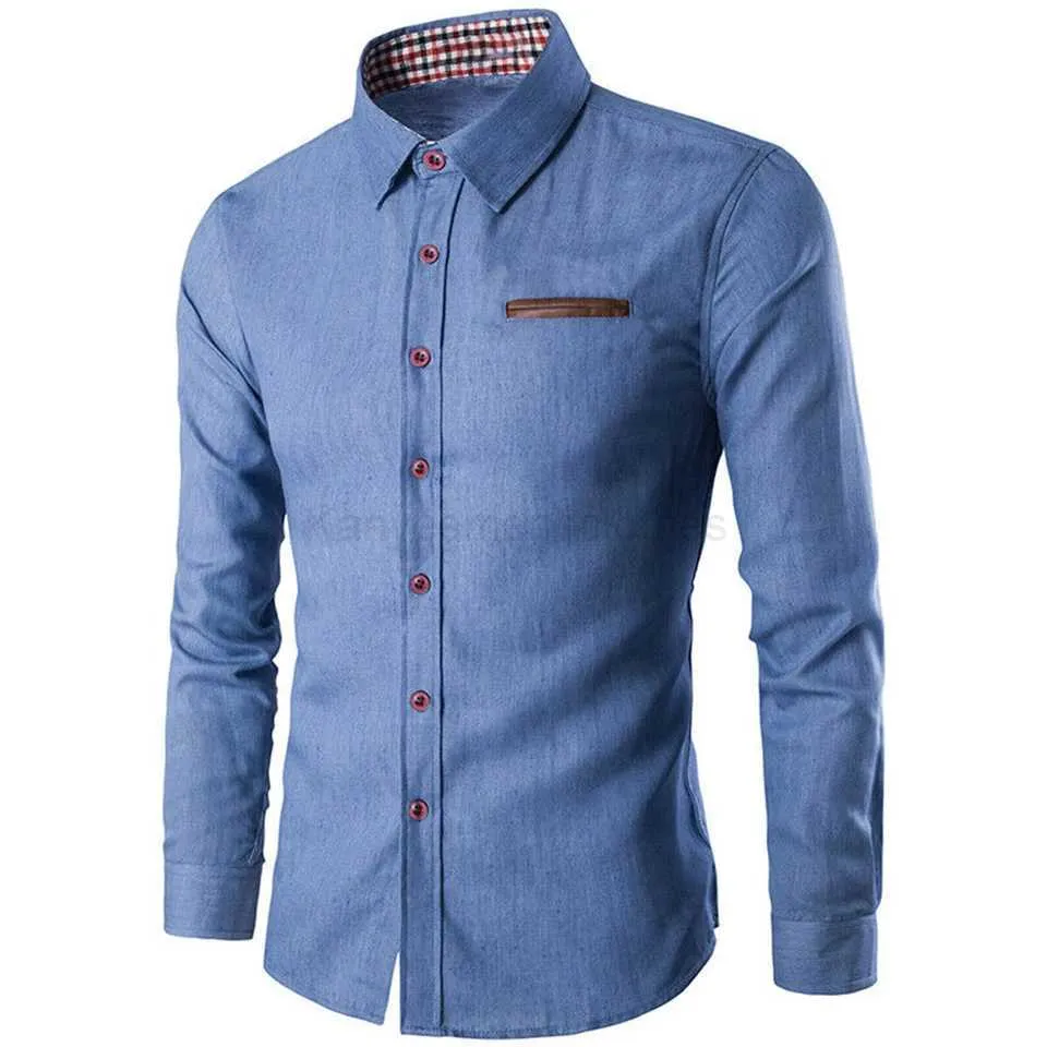 Mens Autumn Linen Blend Shirt Long Sleeve Casual Button Down Top