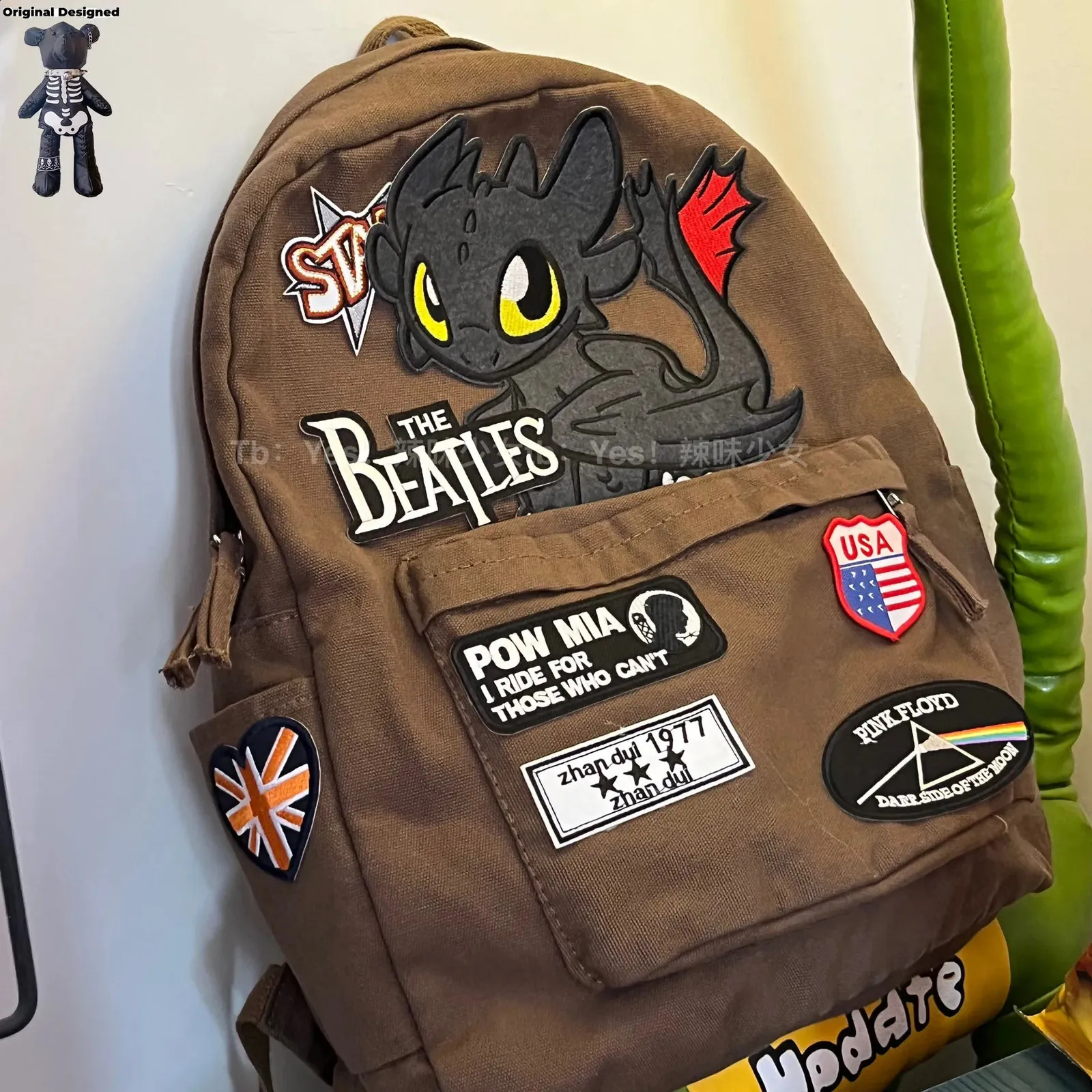 Fashion Harajuku Y2K Backpacks Trendy School Bags For Man