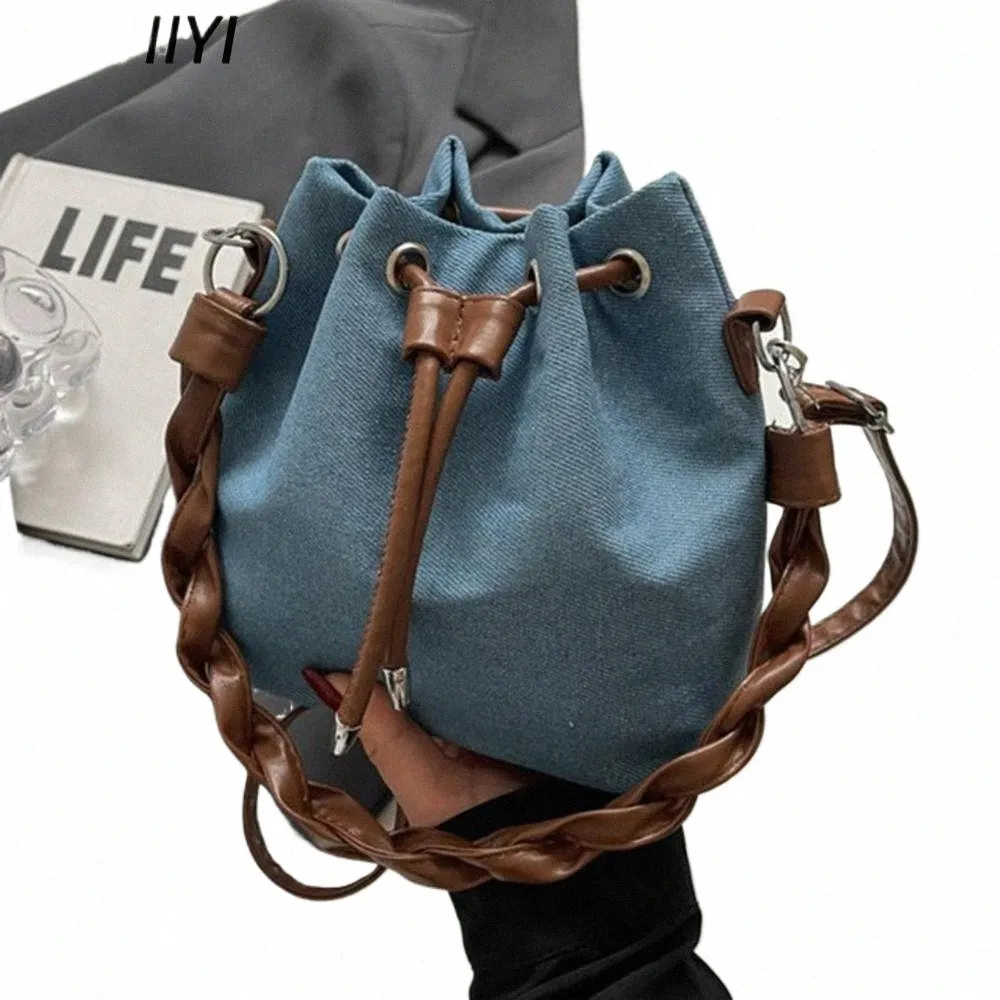 ショルダーバッグ・ポシェット EMIS CANVAS SHOULDER BUCKET BAG 4BXK301 DHgate.com:Denim Bucket Crossbody Bag - Mini Quilted