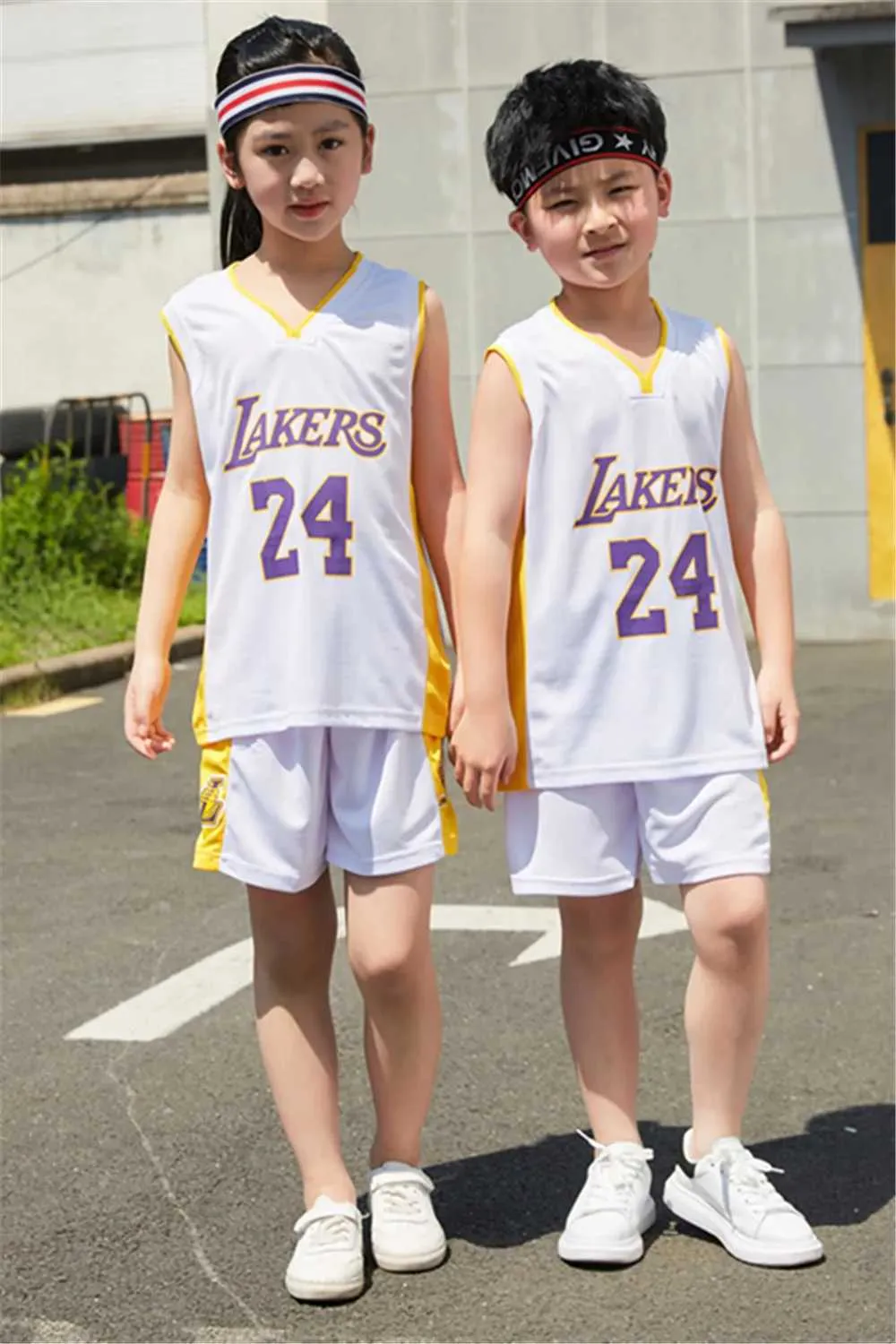 Kids Basketball Jersey Set - #23 Tank Top, Shorts & Socks 3-Piece Outfit For Boys & Girls