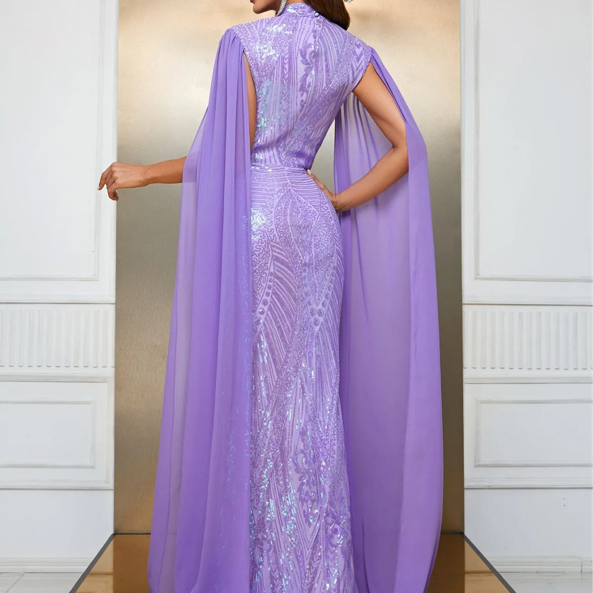 Maxi Evening Gown with V-Neck and Asymmetrical Silhouette, 100% Cotton,  Ankle-Length Sleeveless Dress from Dhgate Urban Sexy Dresses - price 135.28