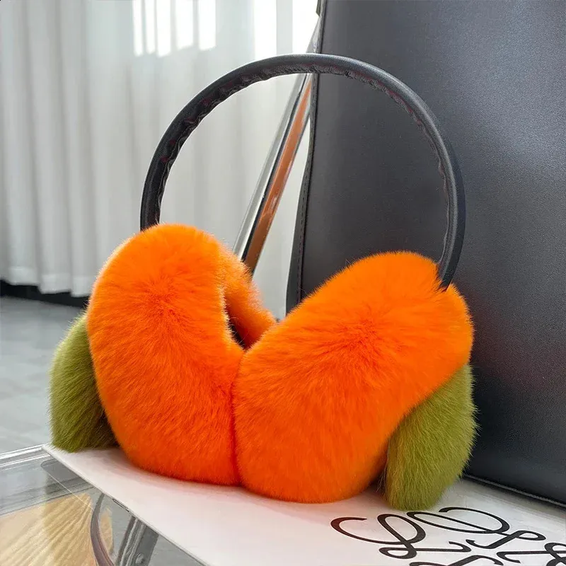 MPPM Real Rex Rabbit Fur Ear Muffs Winter Ear From Hui05