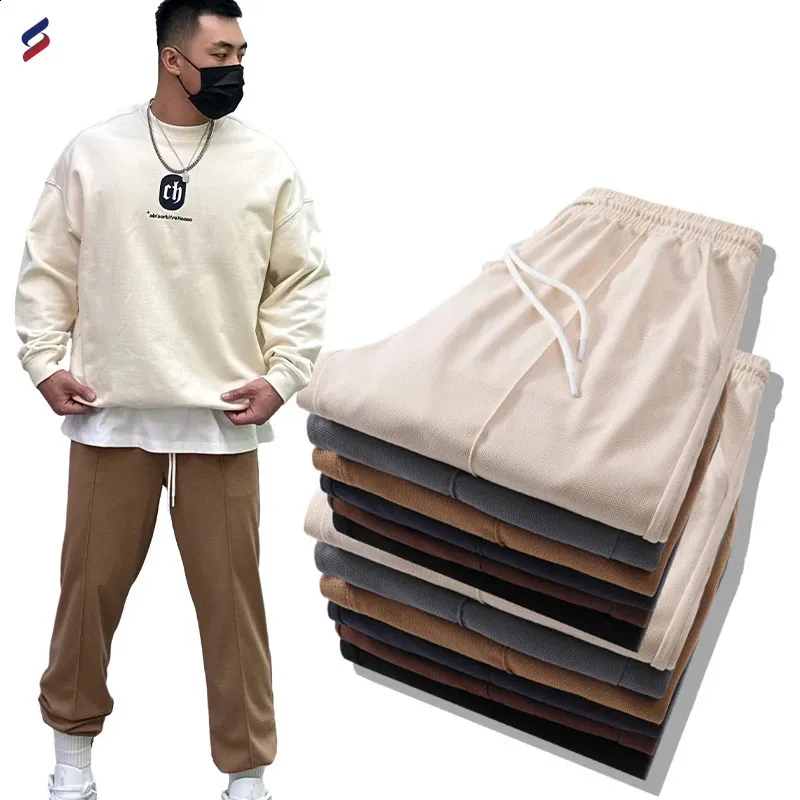 Custom Heavyweight Mens Straight Sweatpants Mens With Zipper Pocket Open Bottom Ideal For Casual Wear Fitness Jogging And Joggers Style 5503 240723 From Eshinestore 26.2 DHgate.Com