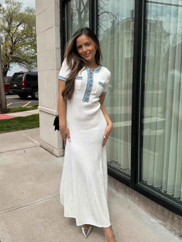 パーティードレス Shell-intarsia Stretch-Knit Dress DHgate.com:Elegant Knit Maxi Dress for Women - Chic O-Neck