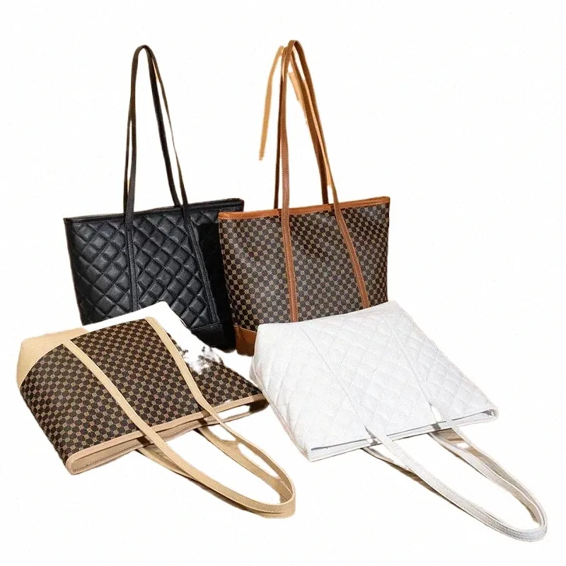 Chic Quilted Bucket Bag Retro Shoulder Bag, Large Capacity Tote, Niche  Design Handbag Shop Now!