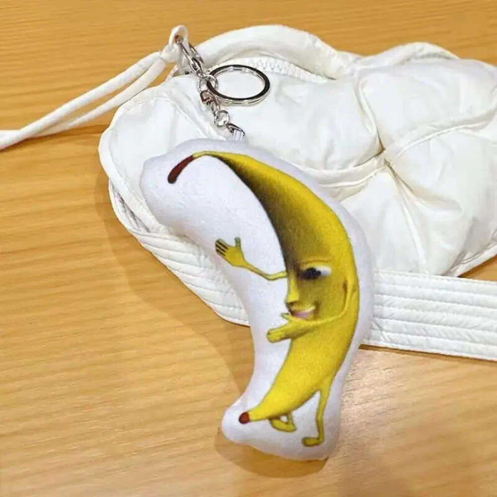 Cute Banana Keychain Fun Fruit Pendant, Creative Car Key Accessory,  Stylish Womens Bag Charm Jewelry Gift, Novelty Keychain