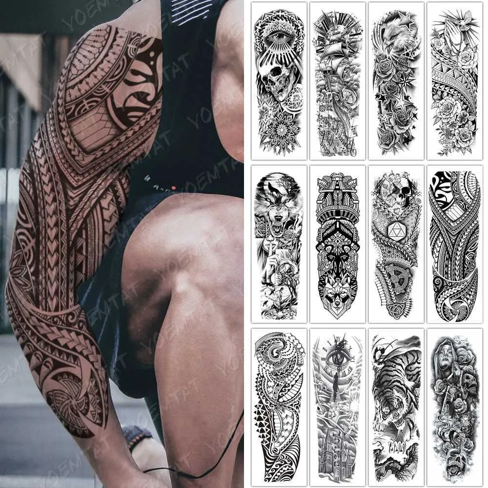 thumbnail image 2 of Dessien Reusable Tattoo Sleeves – Medium, Multi-Color Various Designs, New 2 of 6