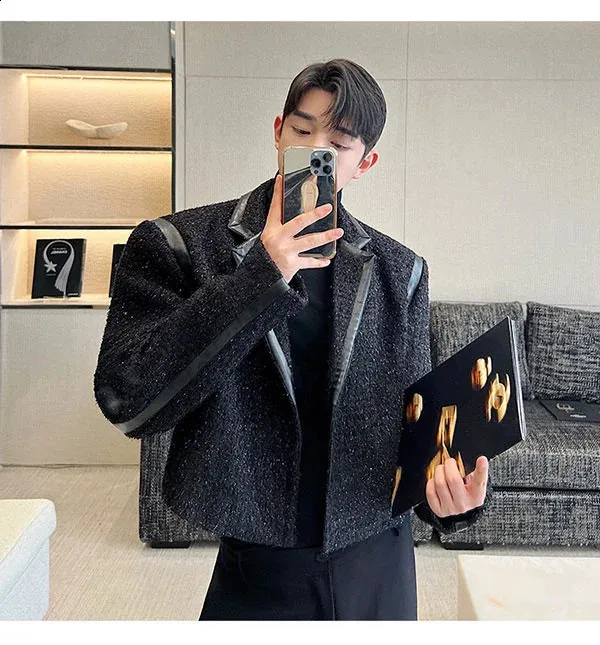 新品タグ付　louren slub tweed jacket black slub tweed jacket – louren store