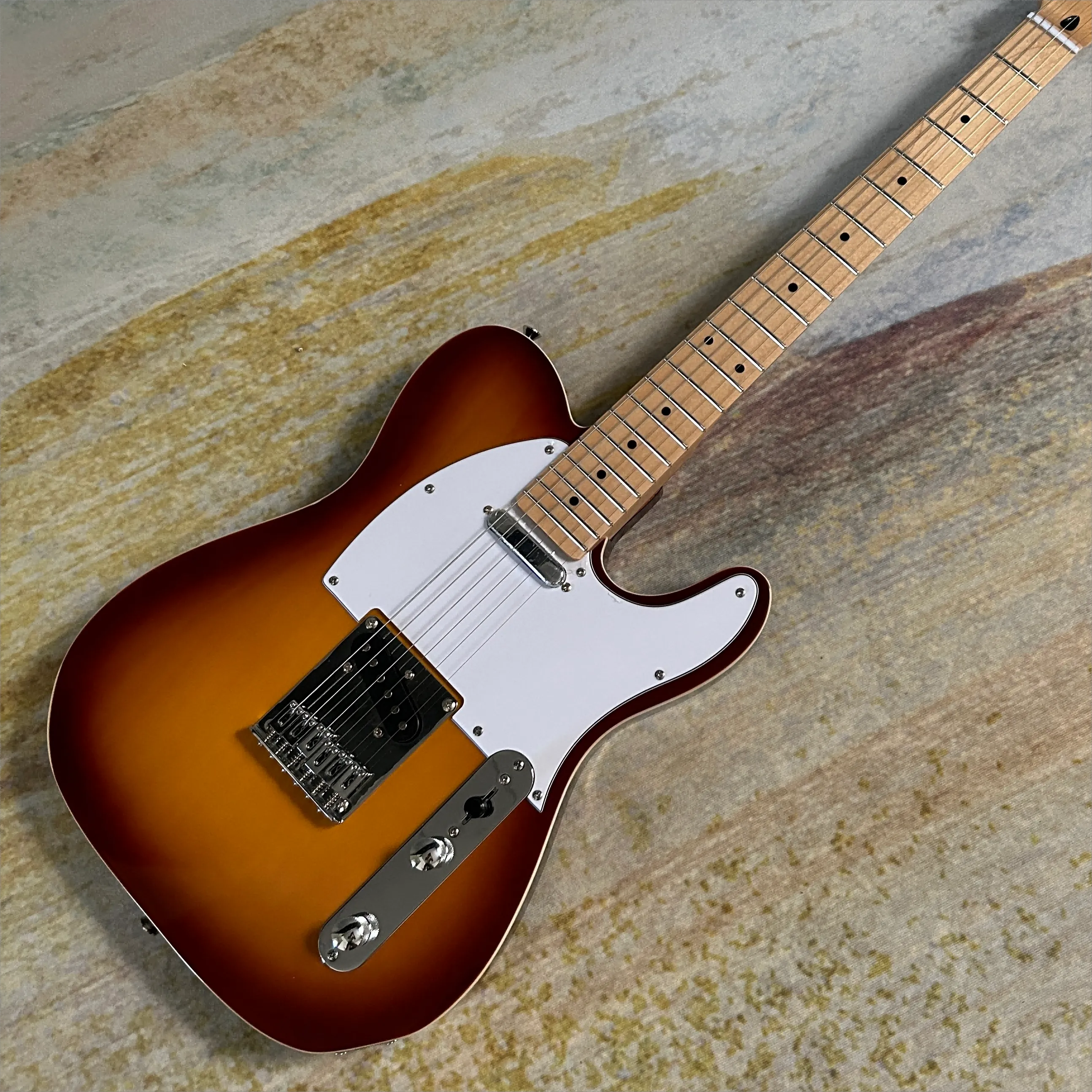 Electric Guitar Solid Body Mahogany Body Tobacco Sunburst Color Maple  Fingerboard 6-String Right-Handed for Beginner from Dhgate Electric Guitars 