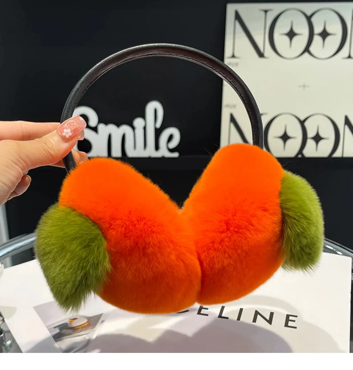 MPPM Real Rex Rabbit Fur Ear Muffs Winter Ear From Hui05