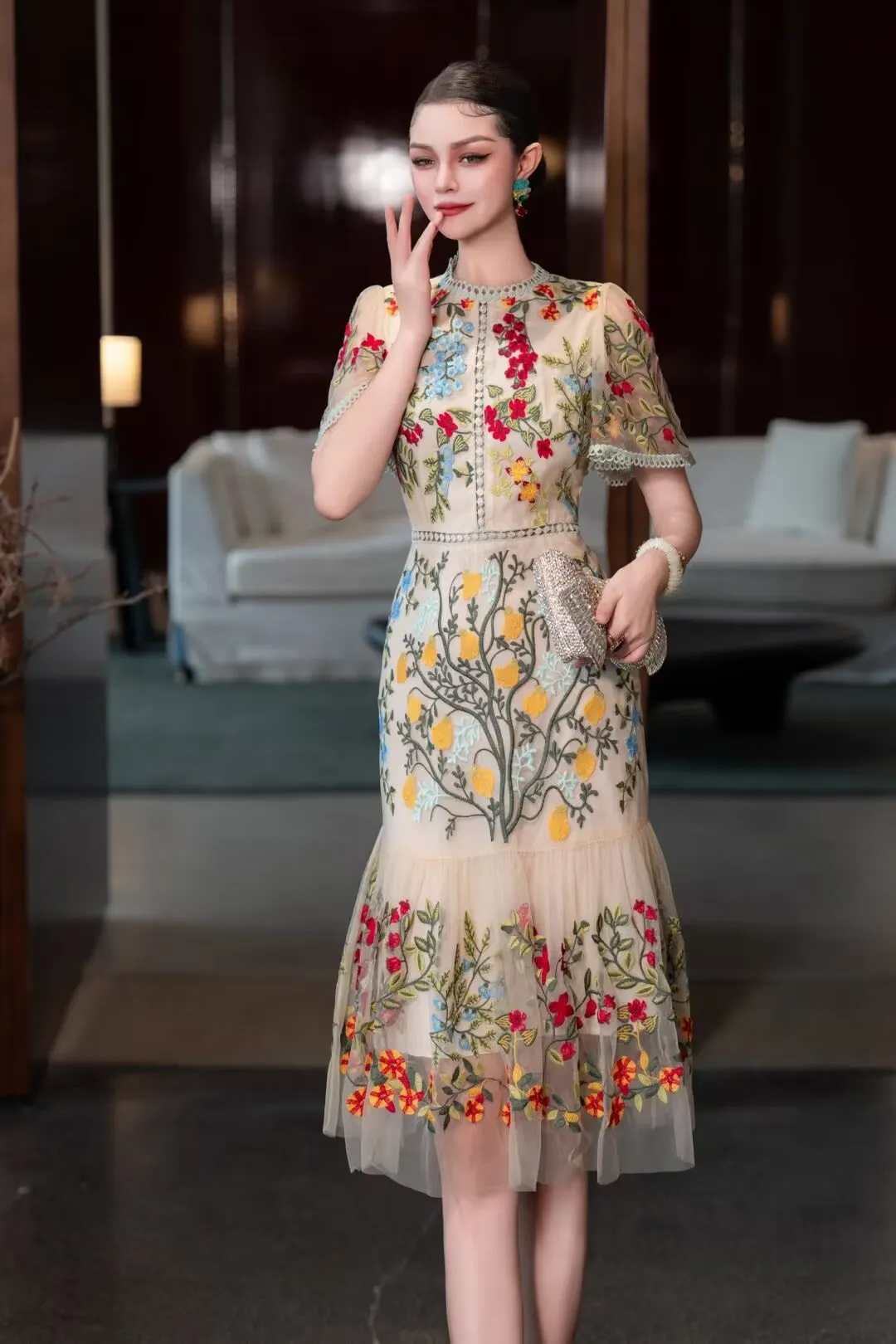 casual plus size empire waist dresses L I V D Plus Size Raffi Empire Waist Pocket Maxi Dress main image 0