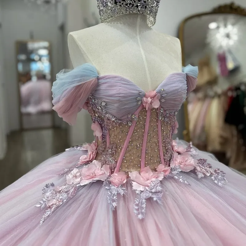 purple sweet 16 dress Elegant Purple Lace Ball Gown Quinceanera prom Dress For Sweet 16 cg19727