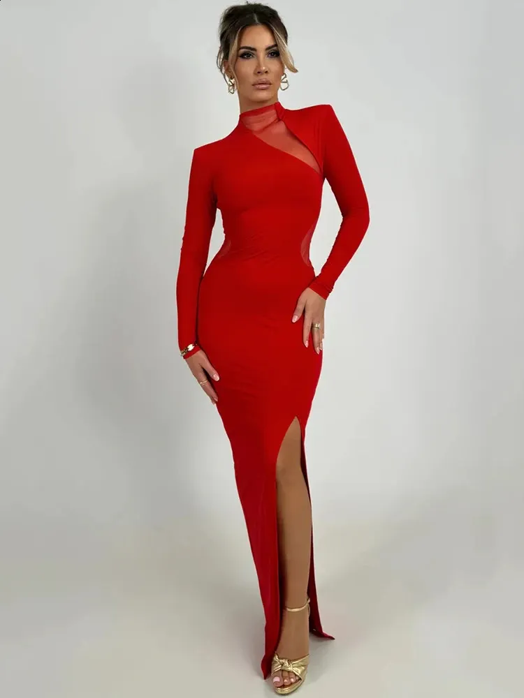 knee length dresses for ladies Wine Red Ruffle Mesh Midi Dress – HEYFANCYSTYLE