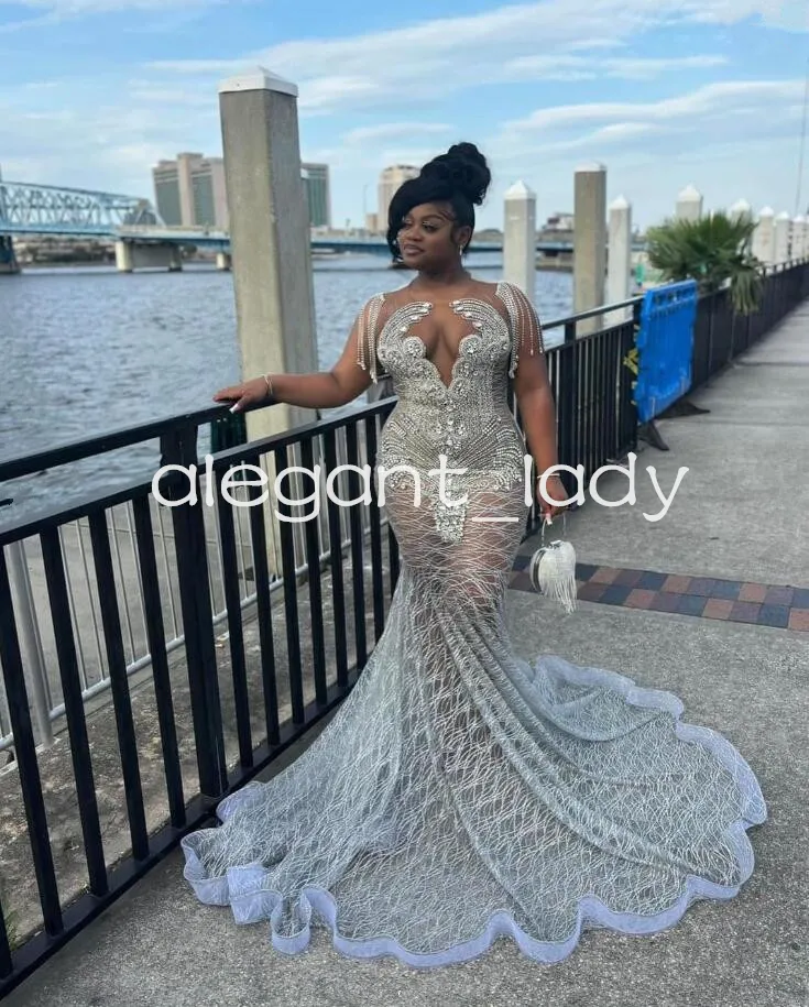 Silver Ivy Diamond Evening Reception Dresses Sparkly... From Alegant_lady,  $196.69 | DHgate.Com