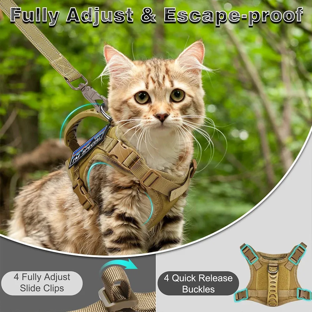 Adjustable Tactical Frontline For Cats Harness With Control Handle For Walking And Escape Soft Mesh Pet Vest Harf For Large Dogs And Small Breeds 240724 From Reliefstore 12.94 DHgate.Com