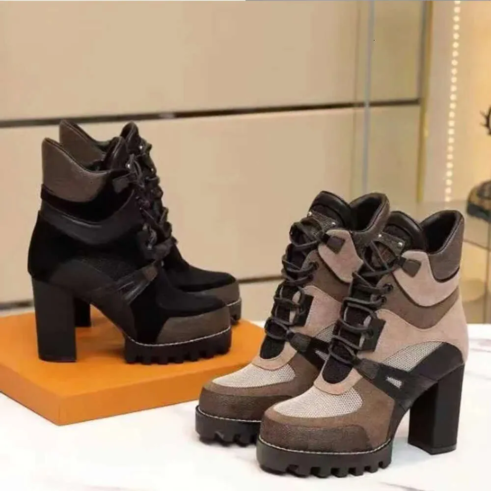 Designer Bootie, Platform Ankle Boots In Calf Leather With Rubber ...