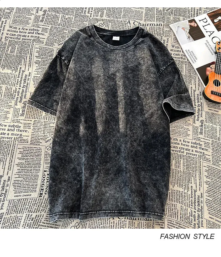 Oversized T Shirts For Women Vintage Baggy Grunge Tshirts Short Sleeve Wash Cotton Tees Y2K Tops Trendy