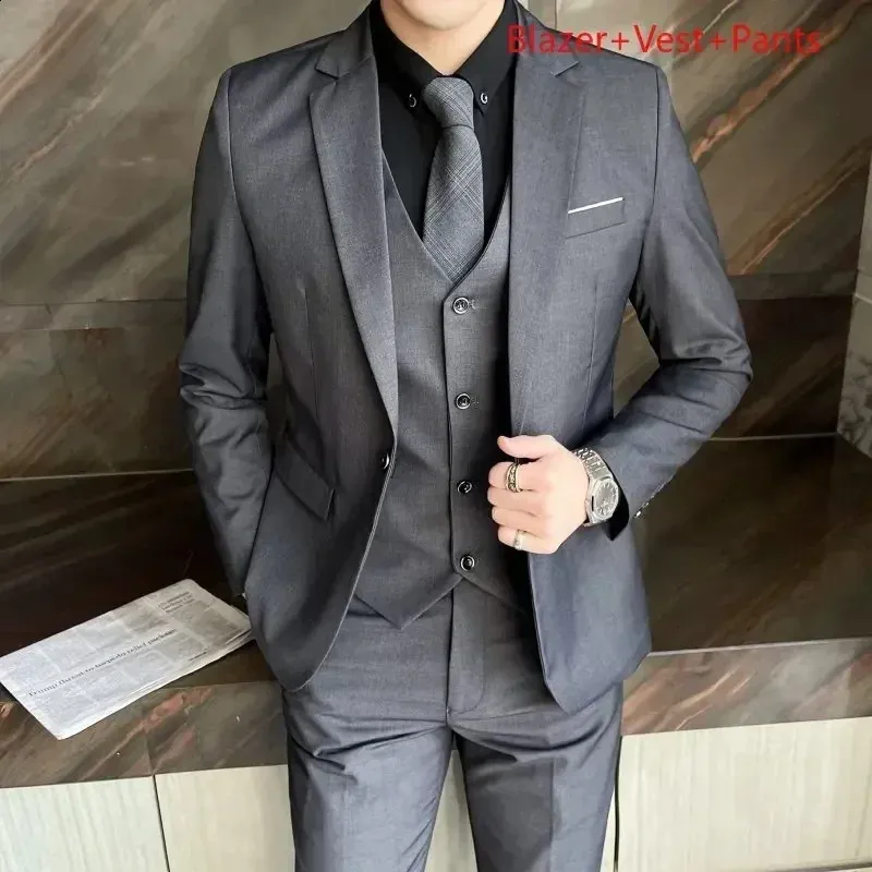 その他 TSJ SUITS 3P GRAY M Asphalt Grey Performance Suit | Stitch & Tie