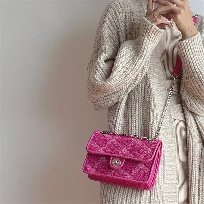 DHgate.com:Rose Pink Vegan Leather Small Square Crossbody DHgate.com:Rose Pink Vegan Leather Small Square Crossbody