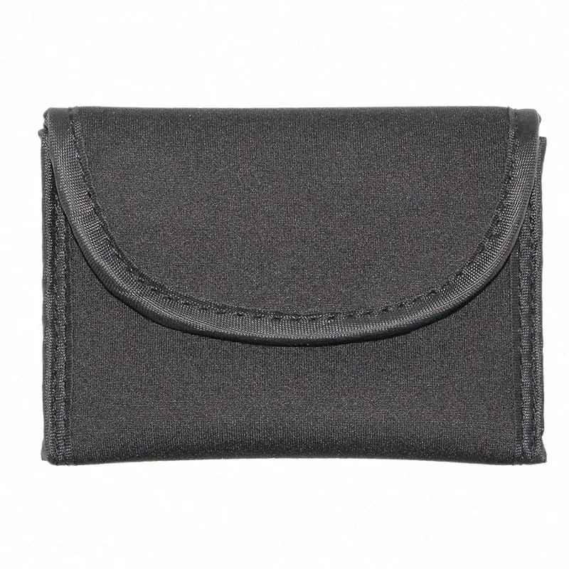 Neoprene Travel Pouch for Earbuds Data Cables U Disk SD Card Coin Key Headphones and Accessories Black