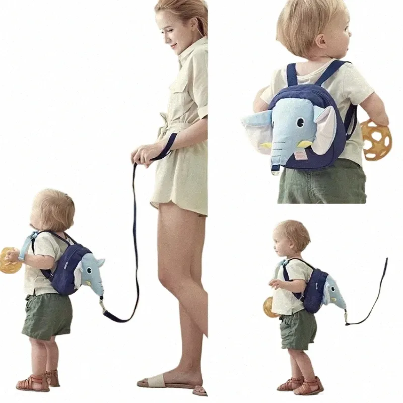 Toddler Safety Backpack with Anti-Lost Harness Cute Elephant Walking Bag  for Kids, Child Leash Reins, Baby Walker Assistant L1gk#