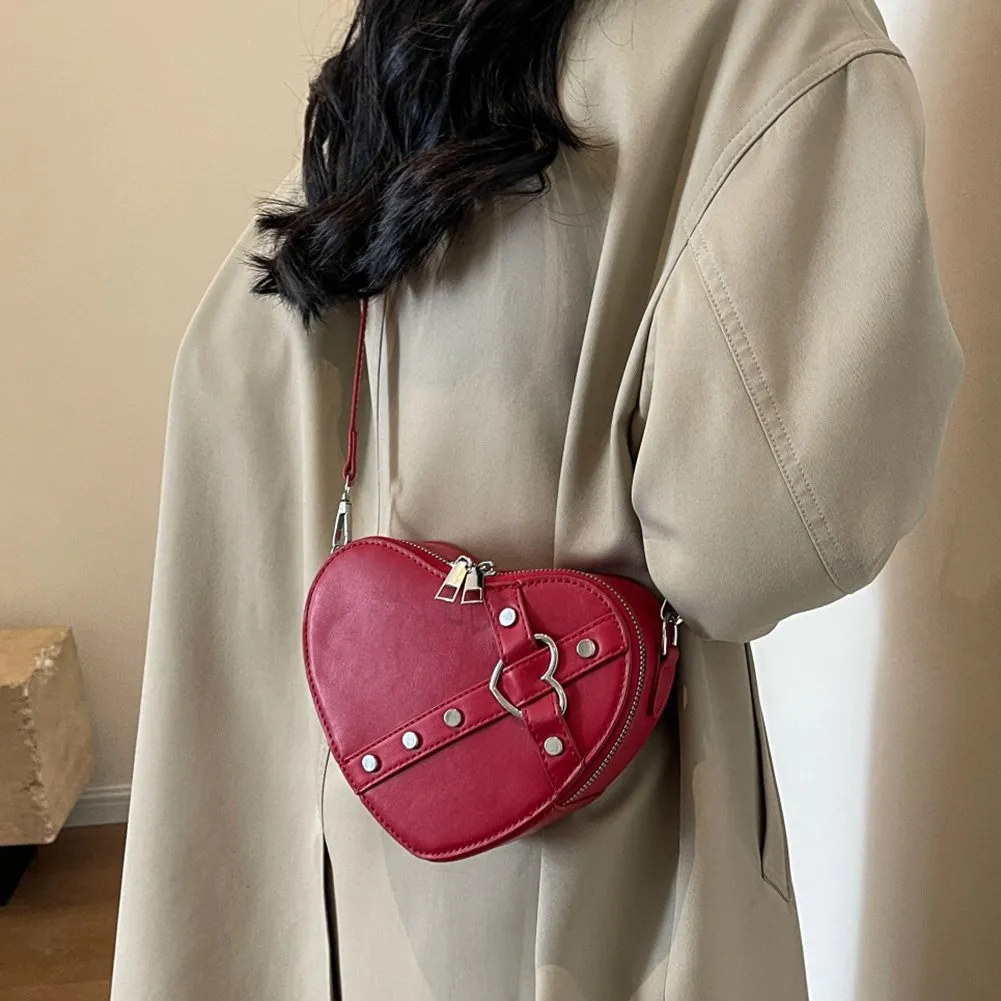 Pink heart crossbody bag hotsell