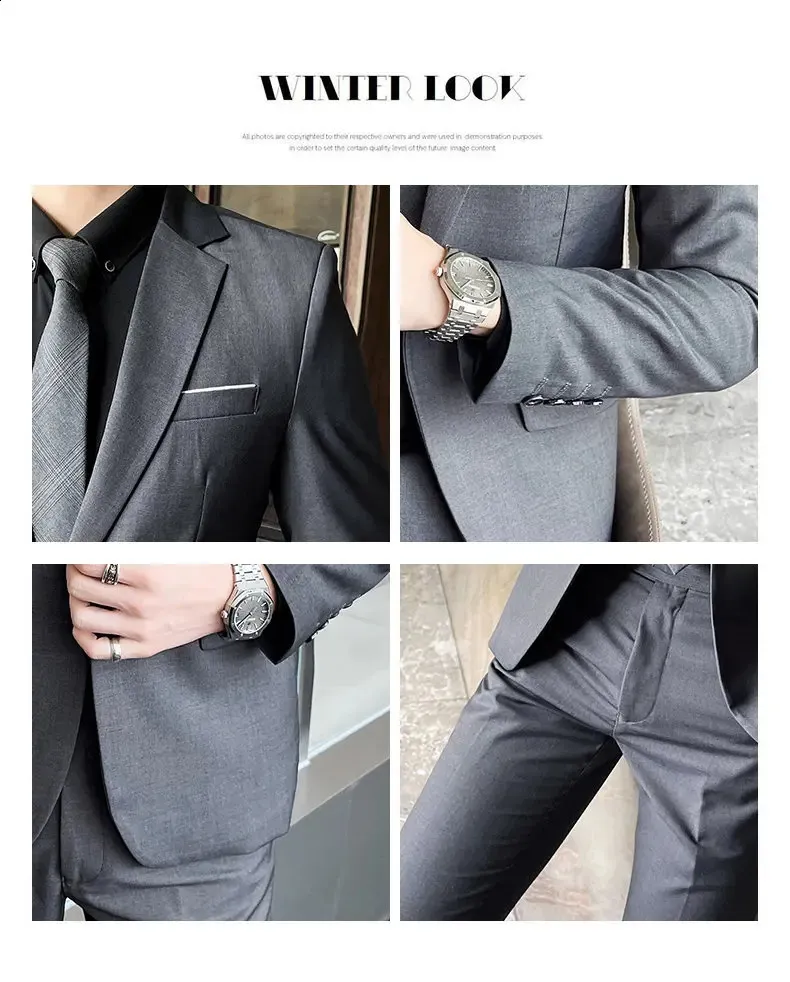 Premium Mens Two & Three Piece Suit Set - Business Casual