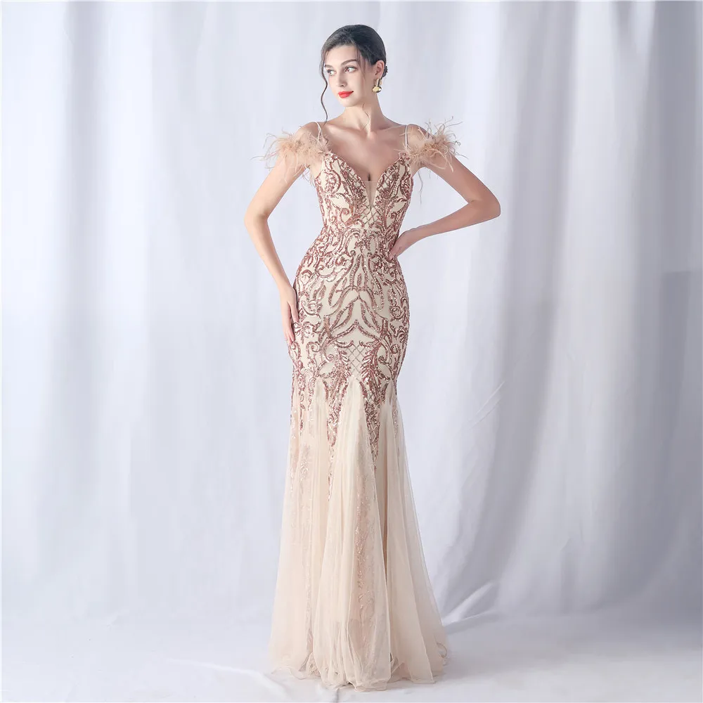 white gold and black prom dresses Gold Off the Shoulder Sequin Long Prom Dress with Slit Gold / 14 main image 1