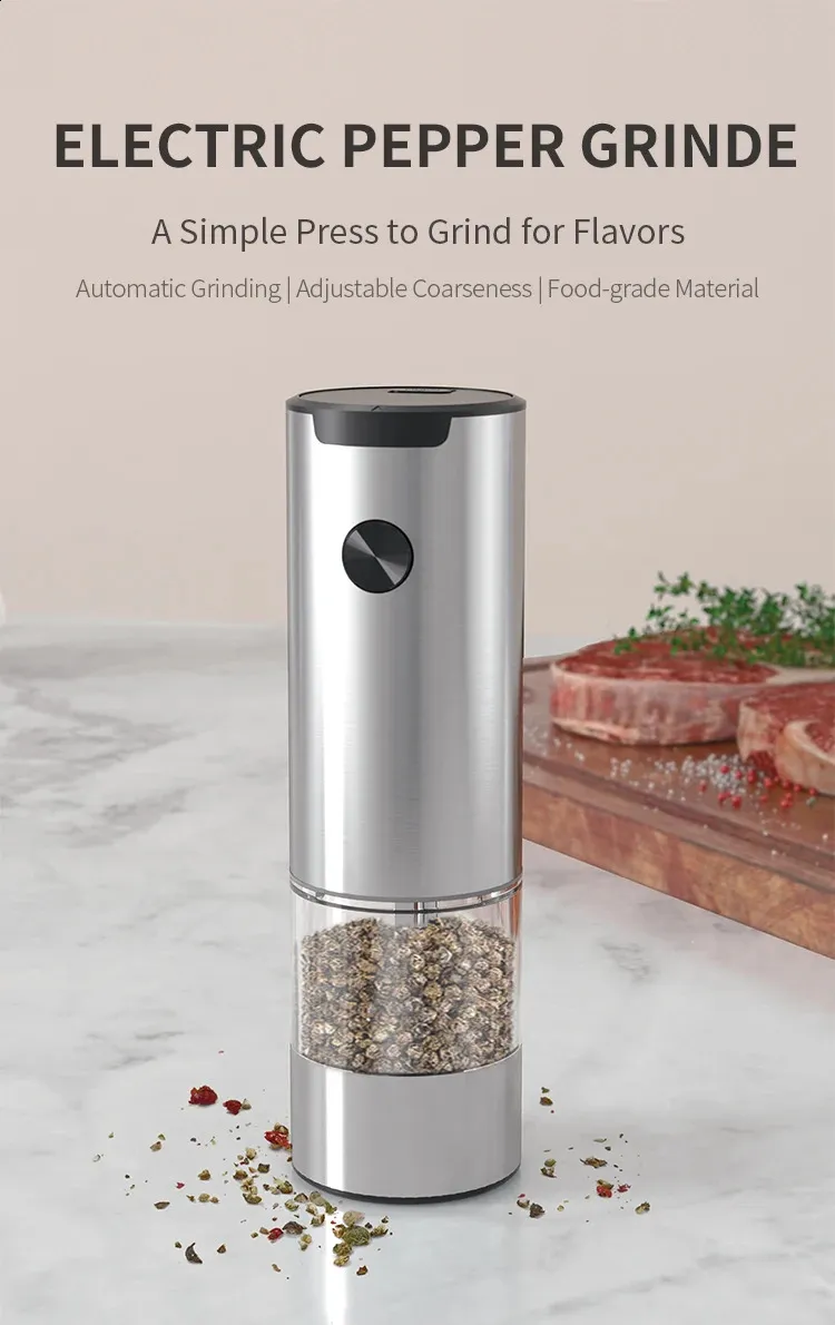 YAYAYOUNG Electric Salt Or Pepper Grinder,Automatic Salt/Pepper