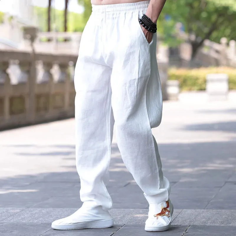 Men Loose White Trousers Loose Baggy White Pants Urbano Fashion