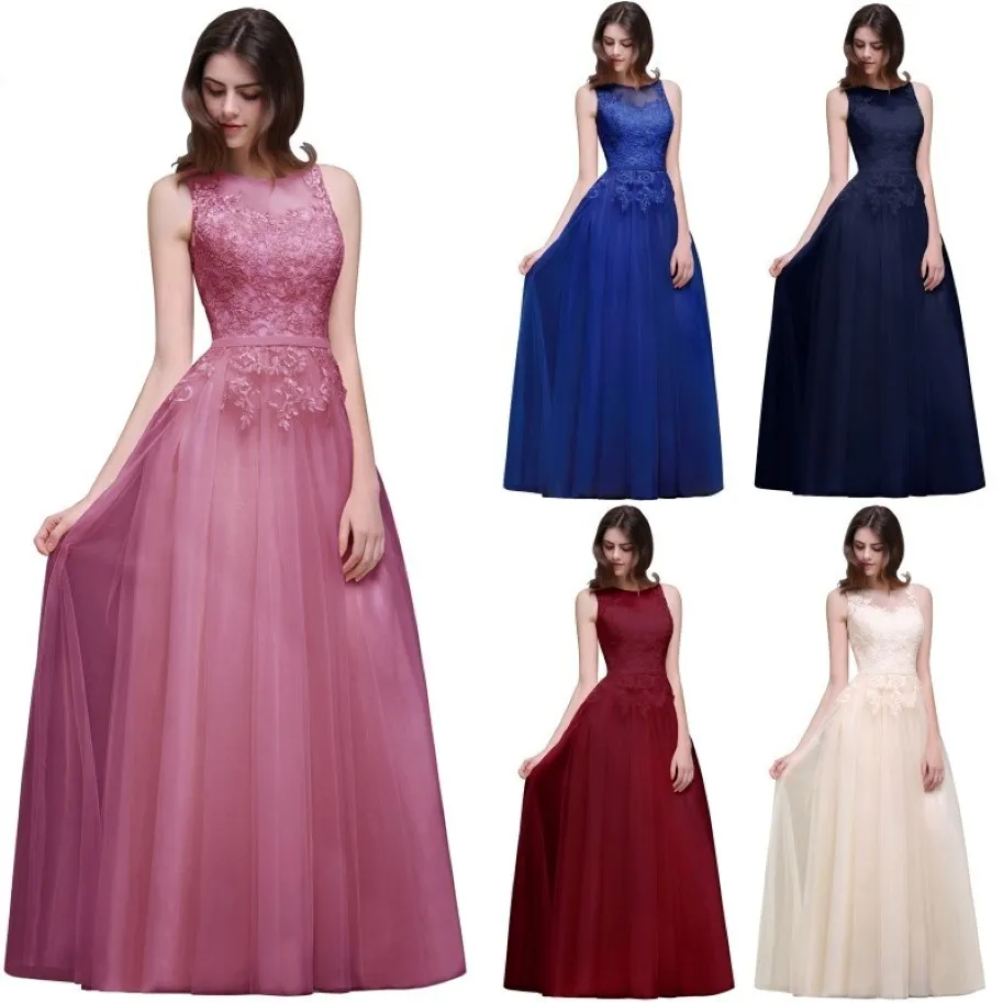 New Sheer Neck Applique Wtoo Bridesmaid Dresses Floor Length A Line Gown For Evening Prom CPS494 238B From Jiekk 55.06 DHgate.Com