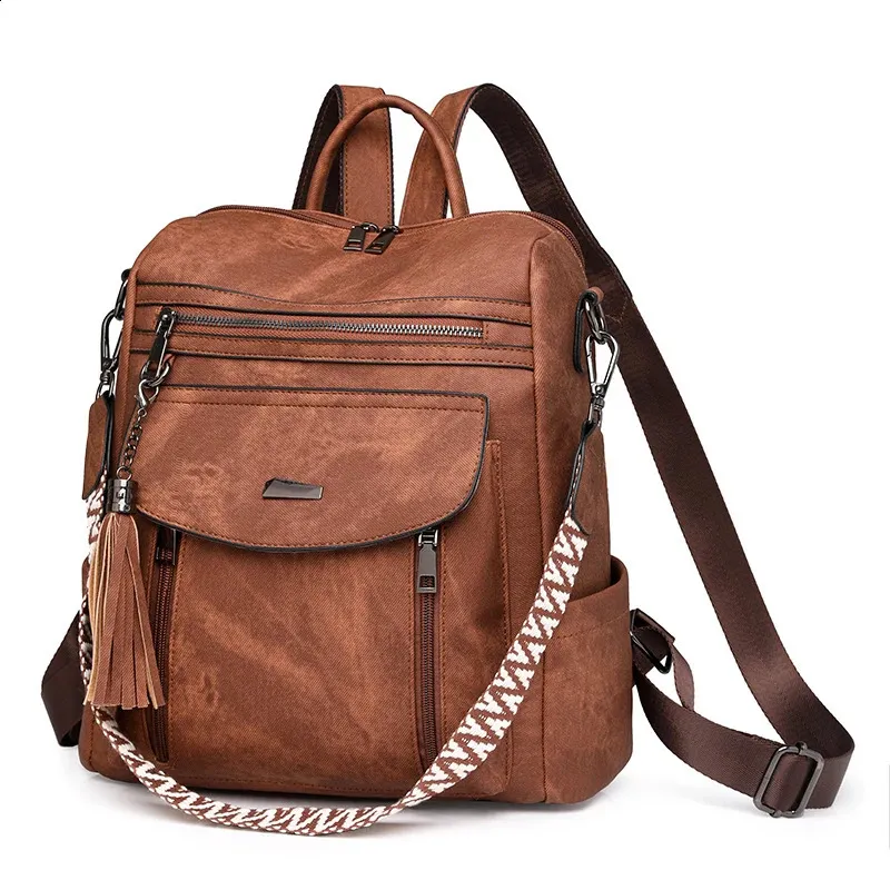 Vegan Leather Backpack Purse for Women Casual Travel  display picture 1