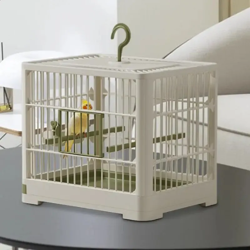 Portable Metal Bird Travel Cage with Standing Pole and Detachable Tray Ideal for Parakeets 2024 Model