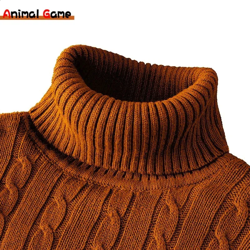 Pull Homme Hiver - Col Demi-roulé - Tricot Décontracté - Tendance - Polyester/élasthanne - Couleur Assortie