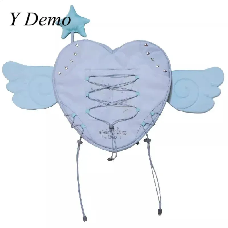 Y2K Dreamcore Blue Love Shaped Angel Wings Detachable Y2K Dreamcore Blue Love Shaped Angel Wings Detachable