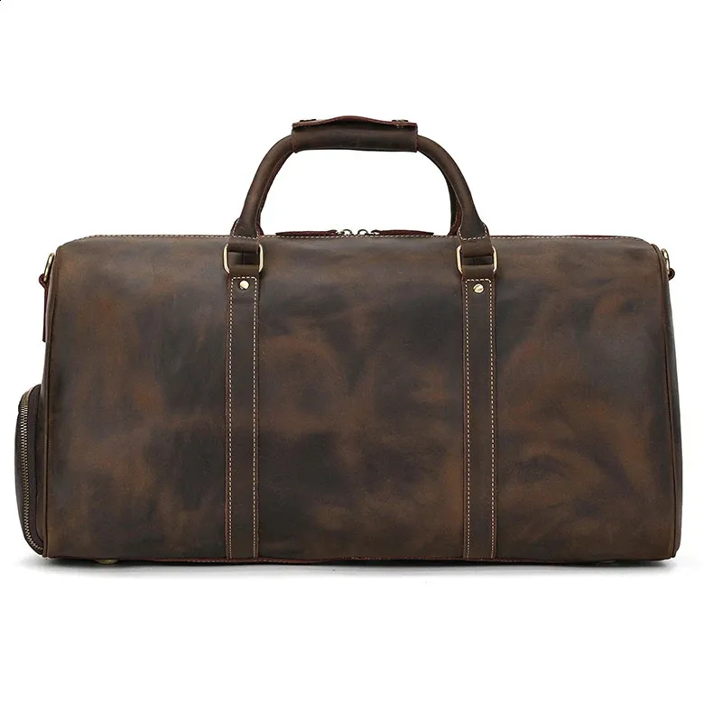 DHgate.com:Premium Genuine Leather Travel Bag for Men and
