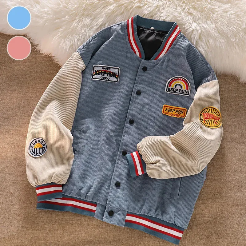 Mens Corduroy Varsity Jacket - Embroidered Letterman Jacket