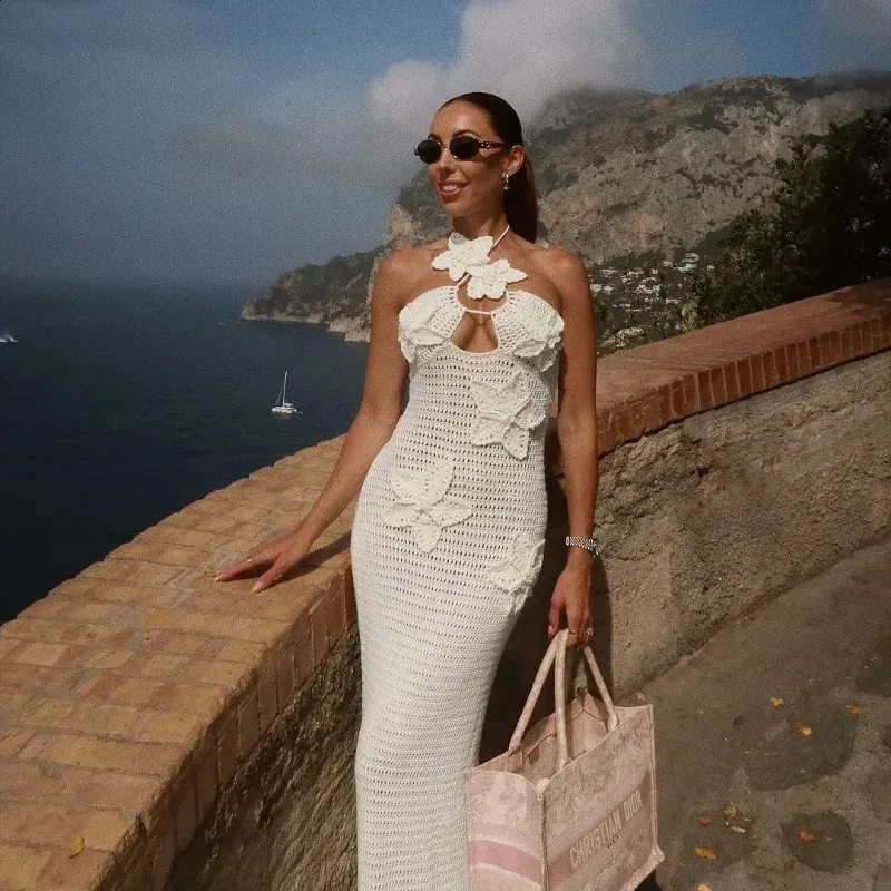 Halter Top Beach Dresses: Womens Slim Crochet Maxi... From Domainstore,  $31.3 In Bulk | DHgate.Com