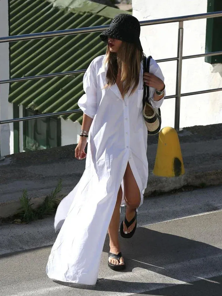 Casual Split Long Sleeve Maxi Dress for Women Floor-Length Chiffon Synthetic Fiber White from Dhgate Basic & Casual Dresses - price 79.03 Casual Split Long Sleeve Maxi Dress for Women Floor-Length Chiffon Synthetic Fiber White from Dhgate Basic & Casual Dresses - price 79.03
