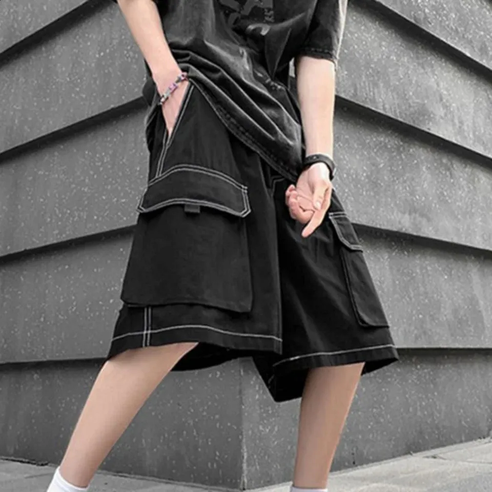 Y2K Baggy Cargo Shorts: Mens Oversized Knee-Length Streetwear