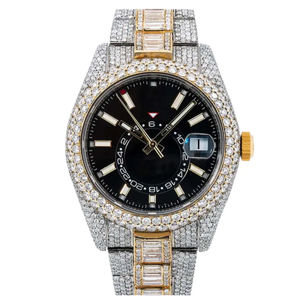 Mechanical Automatic Watch with VVS Moissanite Diamond and  display picture 3