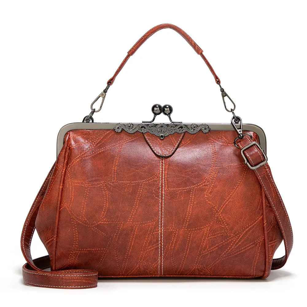 Retro Frame Womens Satchel Shoulder Bag For Women And Girls Crossbody And Menger Handbag With Faux Oil Leather Clip Perfect For Parties And Everyday Use From Chicsatchel 34.51 DHgate.Com