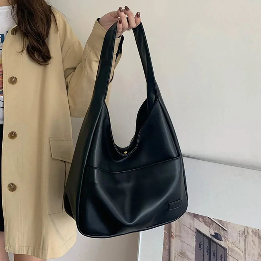Sac à Main En Cuir Souple De Grande Capacité Pour Femme - Style Rétro