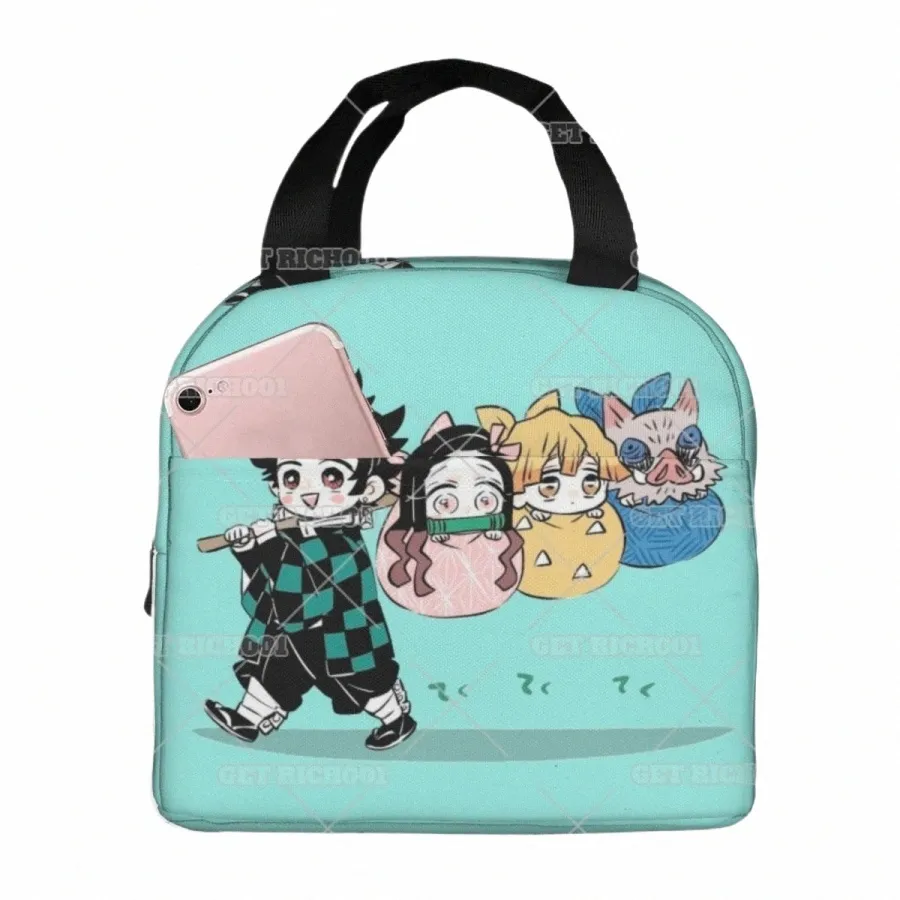 Kimetsu No Yaiba Lunch Bag Insulated Anime Lunch Box For Women Kids Portable Cooler Tote Thermal Lunch Bags For School Work Travel Picnic From Glamcrossing 14.94 DHgate.Com