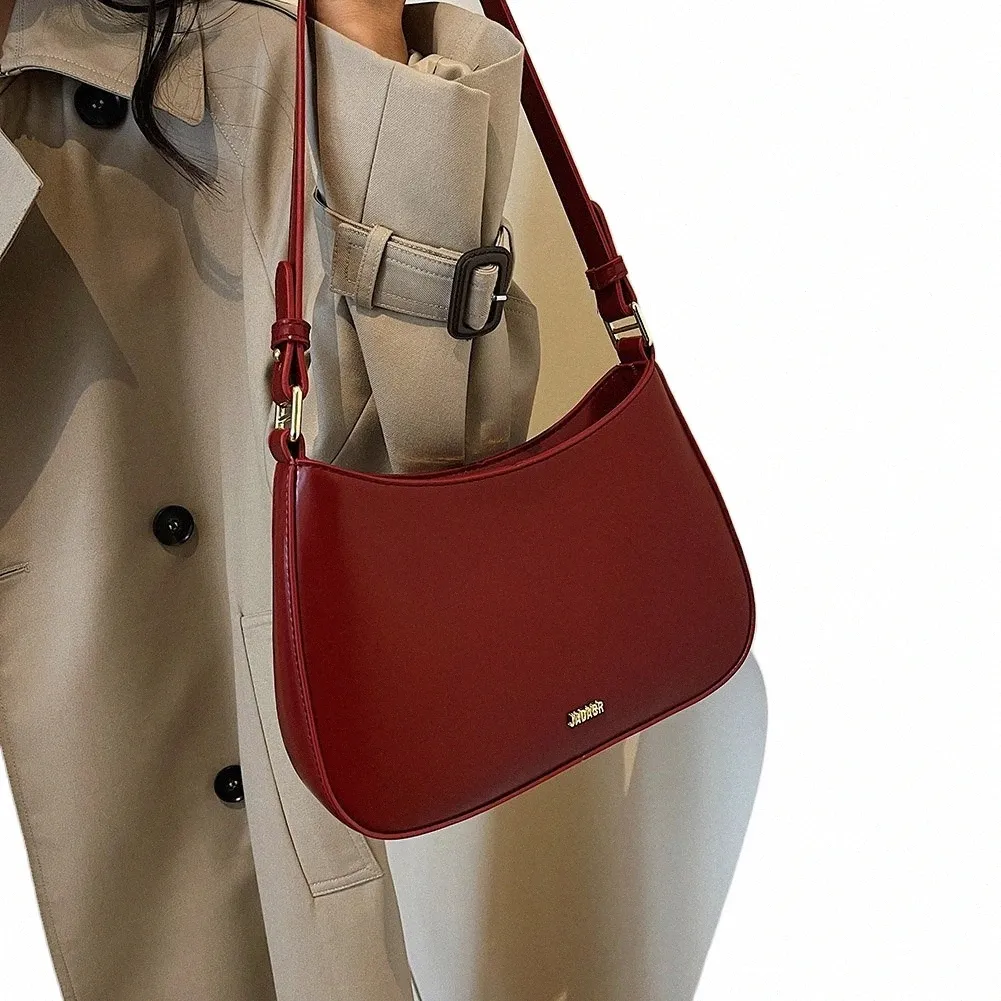 women Shoulder Bag PU Leather Fi Handbag Female Casual Large Capacity Satchel Bags Hobo Bag Vintage Tote Bag Armpit Bags w0jg