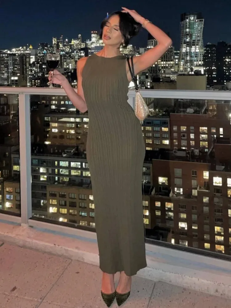 slim fit dress slacks Seamless Knit Women's Dress Milan, Green