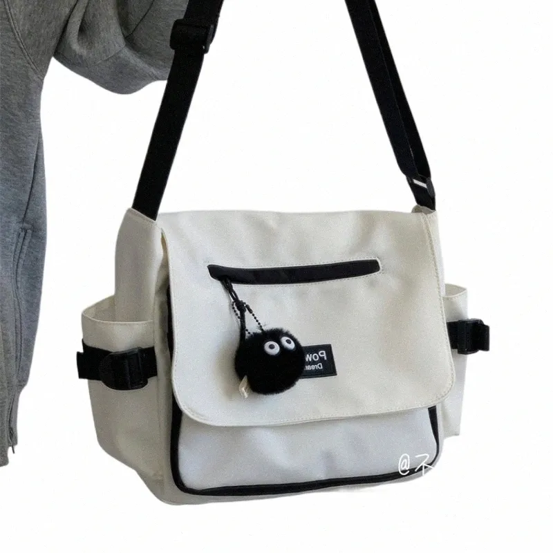 Women's Planet Print Mini Crossbody Bag - Canvas, Lightweight, Adjustable Strap, Frog Pendant, Black